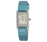 Seiko Ladies Classic Stainless Steel Quartz Watch 19mm Leather Strap Blue 3 Bar White Dial SWR101P1