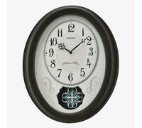 Seiko Melodies In Motion Oval Wooden Clock QXM606N