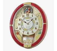 Seiko Melodies In Motion Red Oval Wall Clock QXM612R