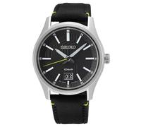 Seiko Mens 39mm Black Fabric Strap Watch SUR517P1