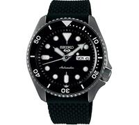 Seiko Men's 5 Sports Black dial, Gun Metal case, Black Silicone Strap, 100m Water Resistance Watch
