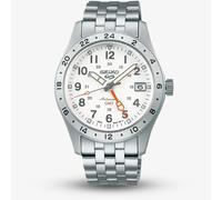 Seiko 5 Sports 'Overwhite' Field GMT White Dial Stainless Steel Bracelet Watch