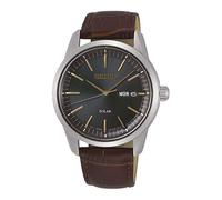 Seiko Solar Men's Brown Leather Strap Watch