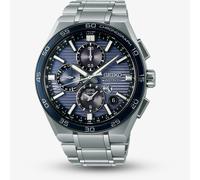 Seiko Mens Astron GPS Solar Blue Chronograph Dual Time Watch SSH175J1