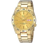Seiko Men's Automatic Watch with Gold Dial Analogue Display and Gold Stainless Steel Bracelet SNKE06K1