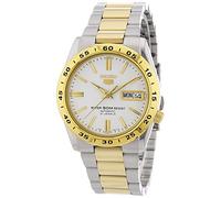 Seiko Men's Automatic Watch with White Dial Analogue Display and Gold Stainless Steel Bracelet SNKE04K1