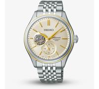 Seiko Mens Presage Classic Open Heart Champagne Dial Watch SPB480J1