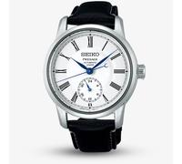 Seiko Mens Presage Craftsmanship Black Leather Strap Watch SPB495J1