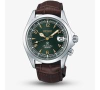 Seiko Mens Prospex Automatic Alpinist Green Date Dial Brown Leather Strap Watch SPB121J1
