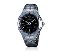 Seiko Men's Quartz Analog Watch with Stainless Steel Strap SMA003, Black/White, TU, Bracelet