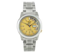 Seiko Men's SNKK29 Stainless Steel Analog with Gold Dial Watch