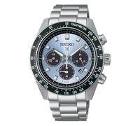 Seiko SSC935P1 Men's Prospex Crystal Trophy Speedtimer Solar Chronograph Bracelet Strap Watch, Ice Blue/Silver