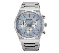 Seiko Men's Watch Chronograph Stainless Steel/Light Blue Chrono SSB459P1