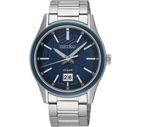 Seiko Mens Watch with Blue Dial and Silver Bracelet SUR559P1