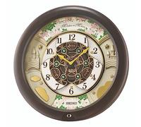 Seiko Moldies in Motion Wall Clock with Brown Case QXM391N