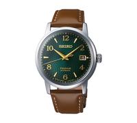 Seiko Presage Cocktail 'Mojito' 38mm Men's Brown Leather Strap Watch