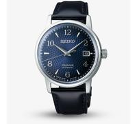 Seiko Presage Cocktail Time Old Clock Blue Leather Strap Watch SRPE43J1