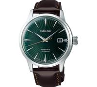 Seiko Presage Srpd37j1 Men's Automatic Watch - Green Dial, Brown Leather Strap