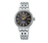 Seiko Presage Women's Black Patterned Dial Stainless Steel Bracelet Watch