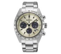 Seiko Mens Limited Edition Prospex Speedtimer Motoring European Exclusive Cream Bracelet Watch SSC959P1
