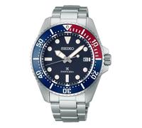 Seiko Prospex Solar Men's Diver Red-Blue & Stainless Steel Watch