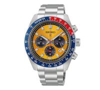 Seiko Prospex Speedtimer Solar Chronograph 41.4mm Yellow Dial Stainless Steel Bracelet Watch