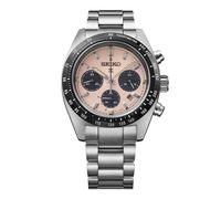 Seiko Mens Prospex Speedtimer Youngtimer Pale Pink Bracelet Watch SSC963P1