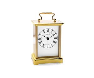 Seiko QHE093G Gilt Carriage Clock - C1715