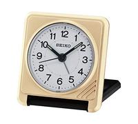 Seiko Travel Alarm Clock Plastic Analogue - Gold (QHT015G)