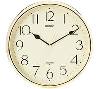 Seiko Quartz Wall Clock with Arabic Numerals - Gold, 30 x 5 x 29.5 cm