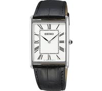 Seiko Men's Quartz Watch With Leather Strap Black SWR049P1