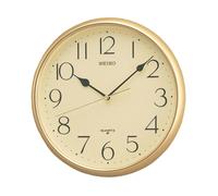 Seiko QXA001G Quartz Wall Clock with Arabic Numerals - Gold