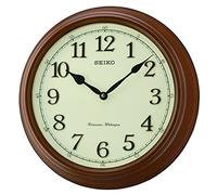 Seiko QXD214B Westminster/Whittington Dual Chime Wall Clock, Brown