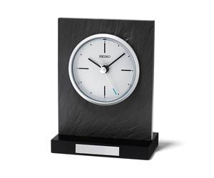 Seiko QXG153N Black Slate Effect Mantel Clock - C18125