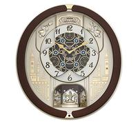 Seiko QXM291B 18-Melodies Melody in Motion Clock, Brown & White