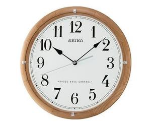 Seiko Radio Wall Clock Brown Wood (Alder) QXR208Z