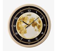 Seiko Retro Gold Moon Dial Round Wall Clock QXA831G