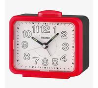 Seiko Retro White Dial Red Alarm Clock QHK061R