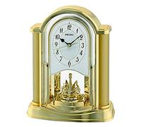 Seiko Rotating Pendulum Clock Gold, Wood, 10x20x25 cm