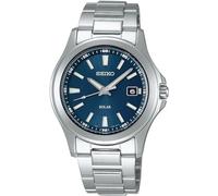 Seiko SBPN071 Men's Solar Quartz Watch, Silver and Blue
