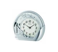 Seiko Silver Finish Mantel Clock With Rocking Butterfly Pendulum - QXN232S