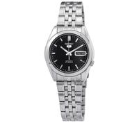 Seiko - SNK361K1-5 - Men's Watch - Automatic Analogue - Black Dial - Grey Steel Strap, Black/Grey, Classic