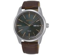 Seiko Solar Men's Brown Leather Strap Watch