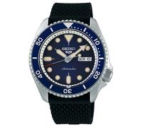 Seiko 5 Sports Automatic Blue Dial Silicone Bracelet Mens Watch SRPD71K2