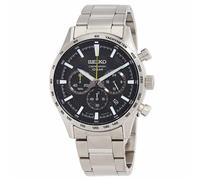 Seiko Ssb413p1 Men's Chronograph Watch, Black Dial, Stainless Steel Bracelet