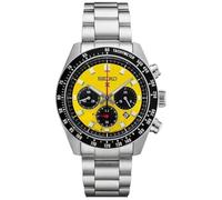 Seiko SSC929 Men's Analog Chronograph Quartz Watch - Yellow Dial Silver-Tone Stainless Steel Band - 100 Meters Water Resistant Depth Quartz Watch, casual, classic