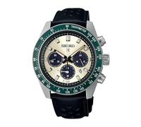 Seiko SSC943P1 Men's Prospex 'Racing Sports' Solar Speedtimer Chronograph Leather Strap Watch, Green