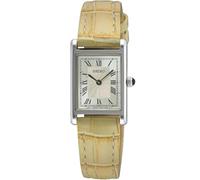 Seiko SWR095P1 Women's Analogue Mechanical Hand-Winding Watch with Leather Strap, Silver, Belt