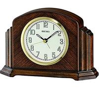 Seiko Table Clock Brown Wood QXE043B, brown, Classic