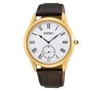 Seiko Unisex-Adult Analog Quartz Watch with Leather Strap SRK050P1